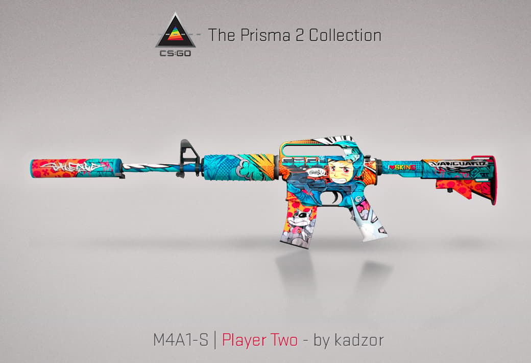 M4A1-S Player Two skin render for CS:GO