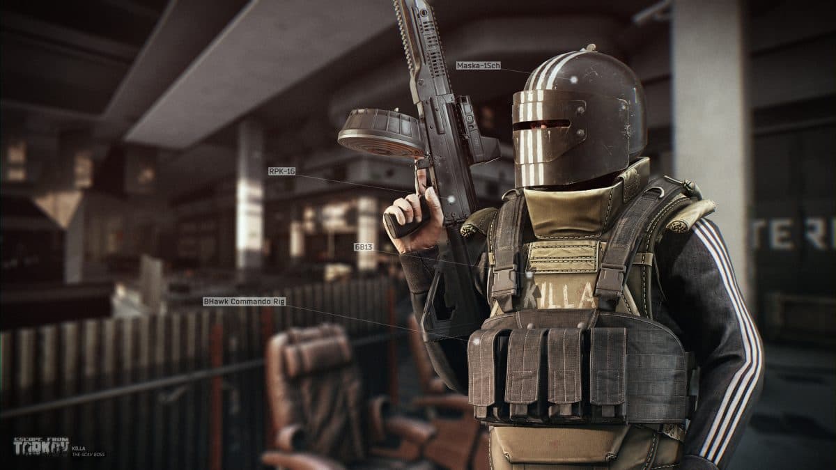 Fully-kitted out armor and helmets are vital in Escape from Tarkov's punishing player-vs-player raids.