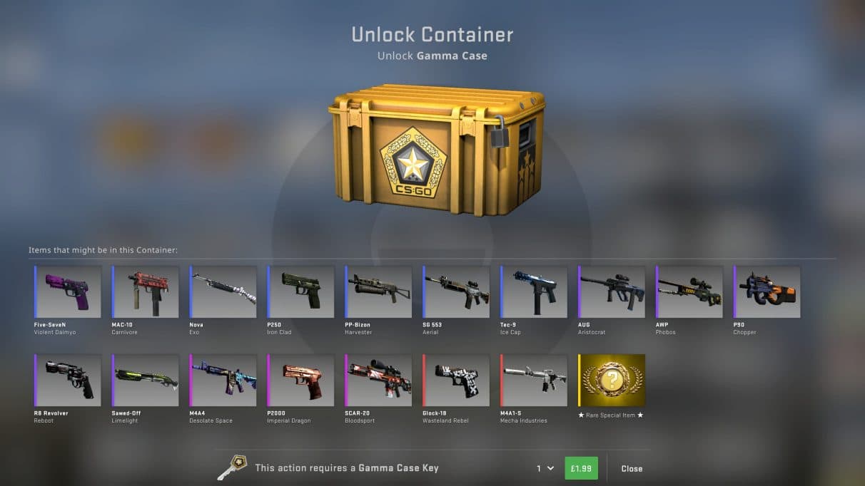 Loot box in Counter-Strike. 