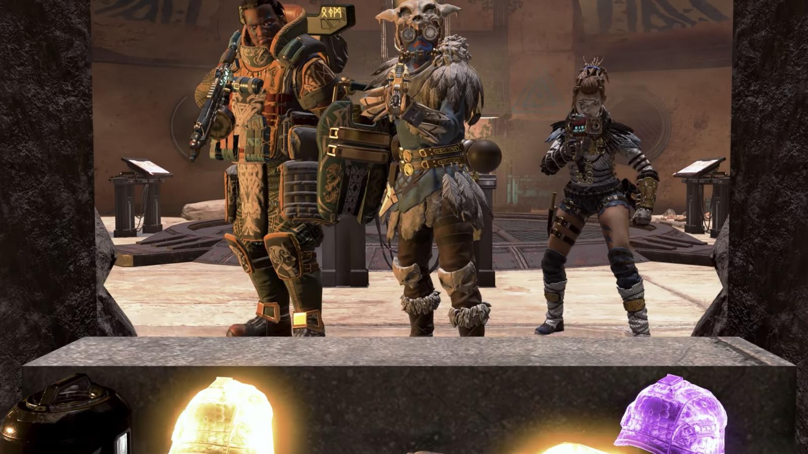 Bloodhound wraith and gibraltar in apex legends