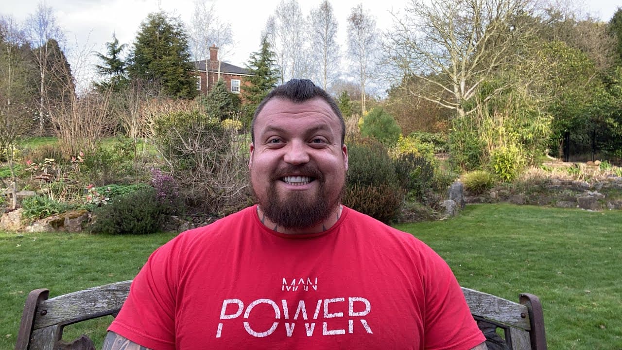 Eddie Hall during a YouTube video.
