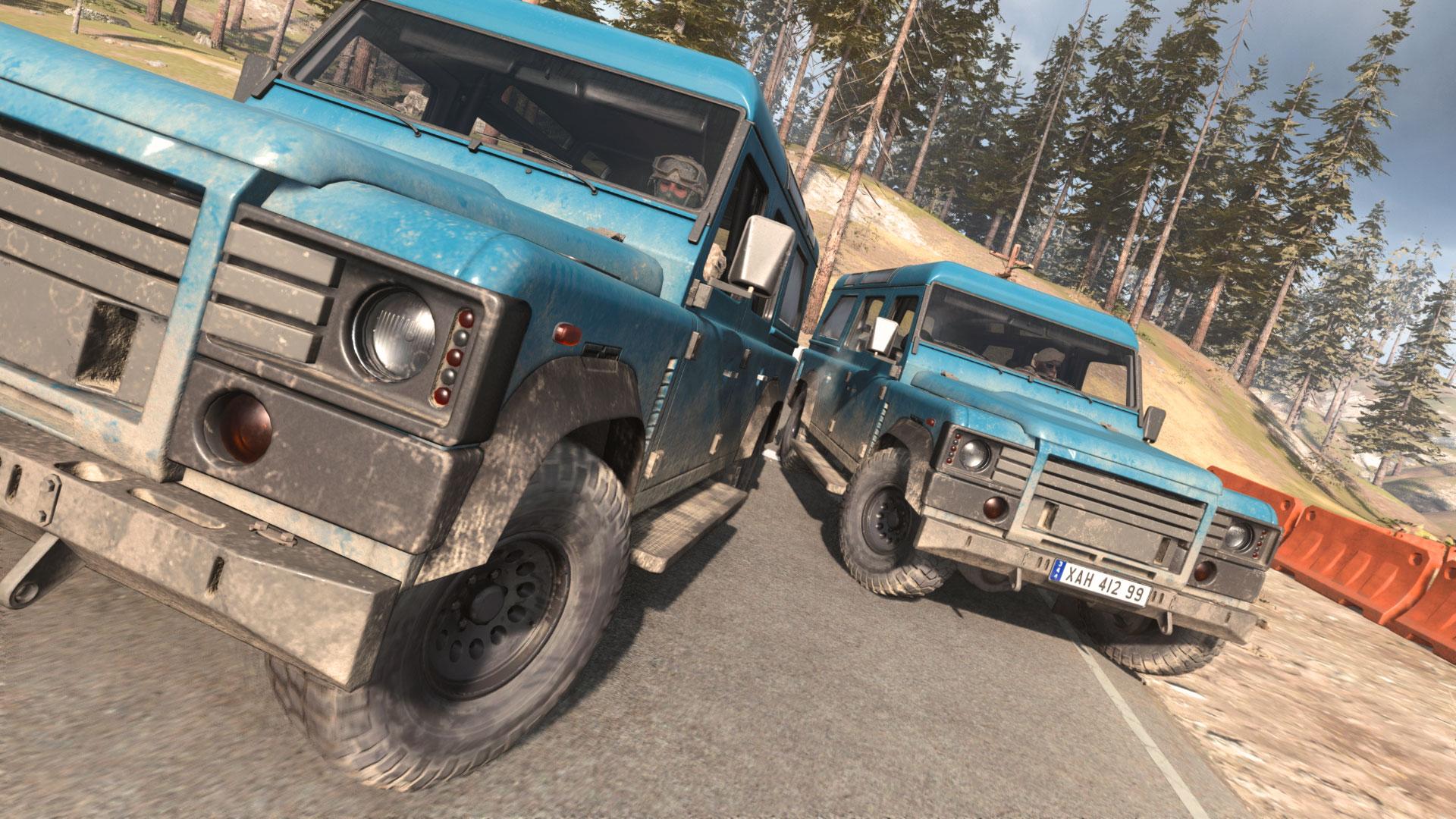 Two vehicles side-by-side in Warzone.