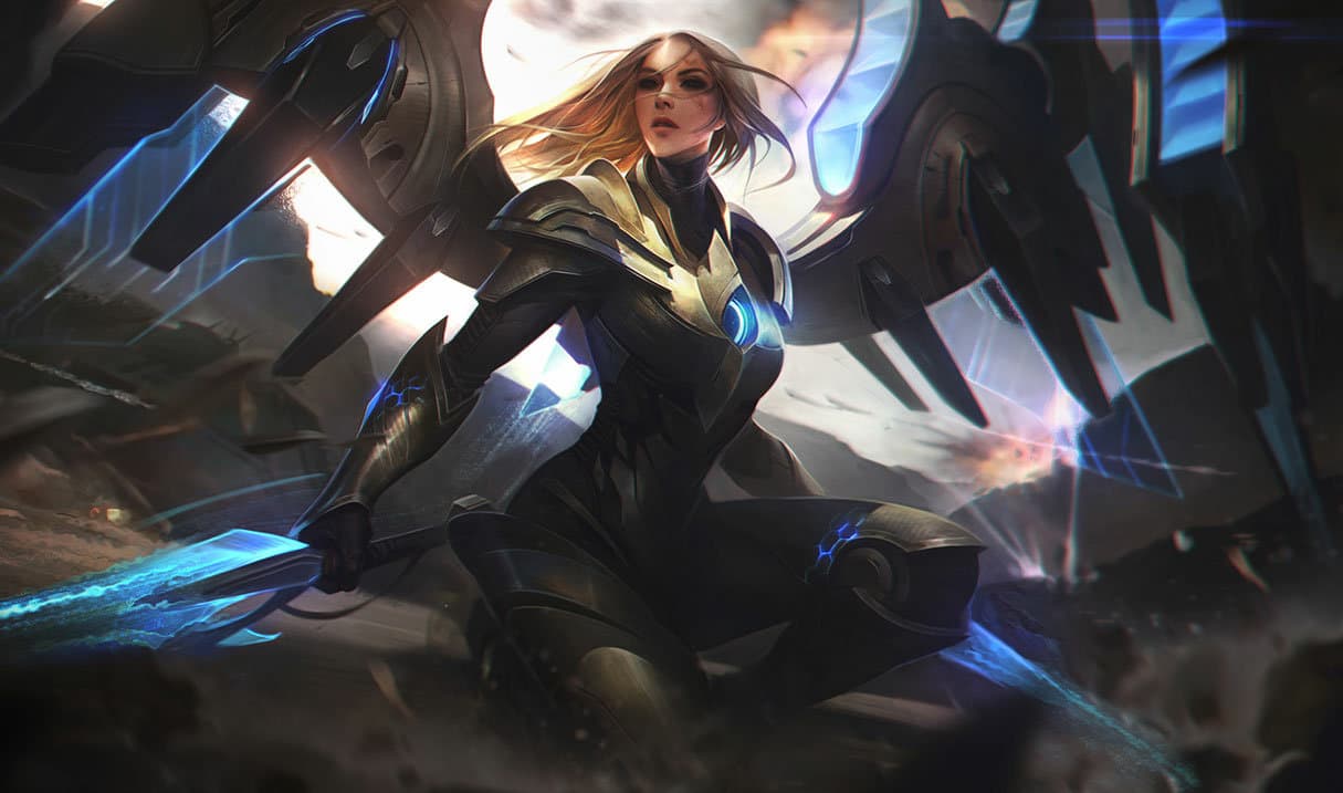 Aether Wing Kayle splash art for League of Legends