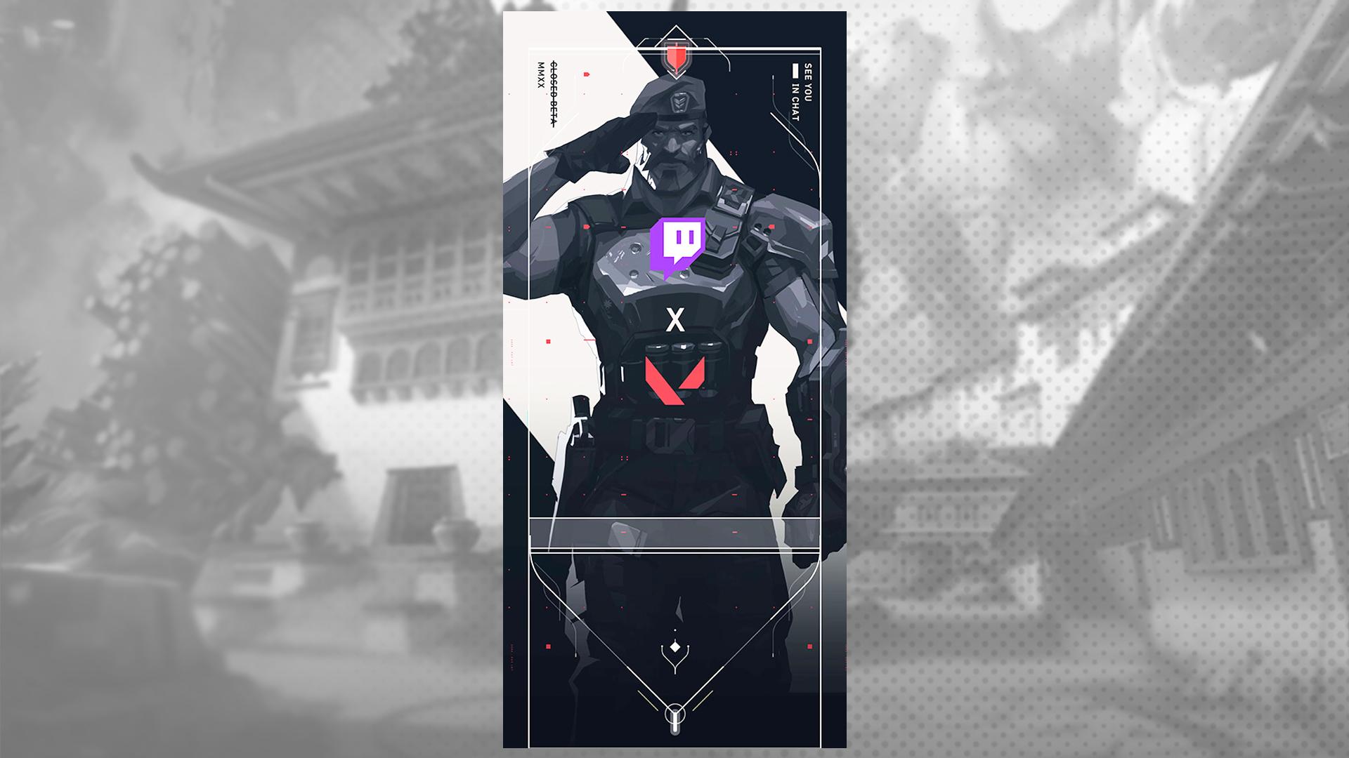 Valorant Twitch player card.