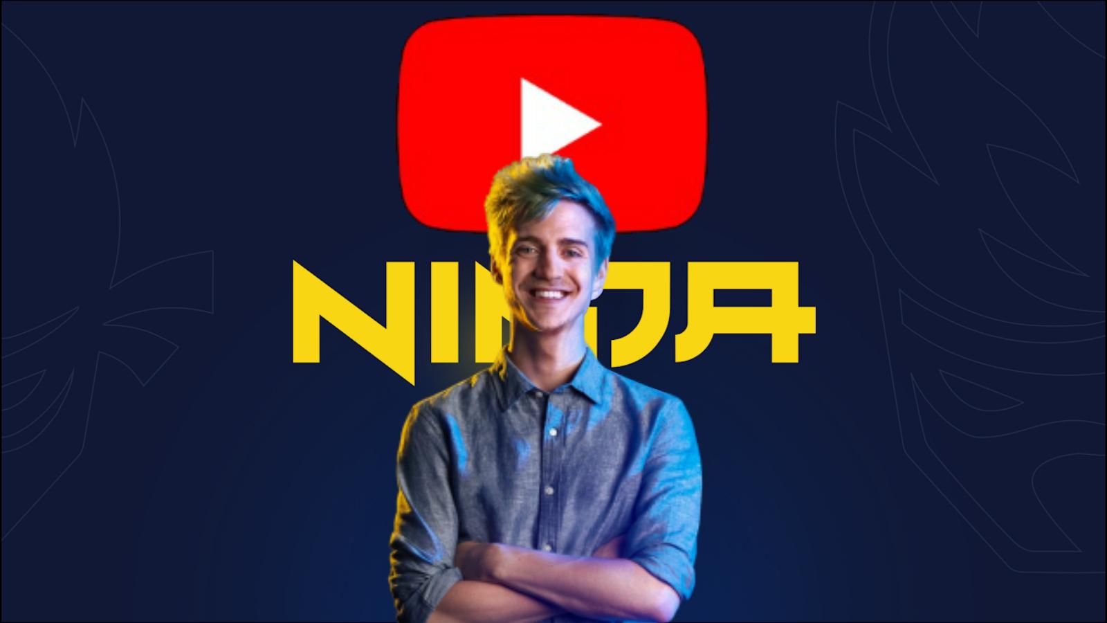 Ninja with the YouTube logo