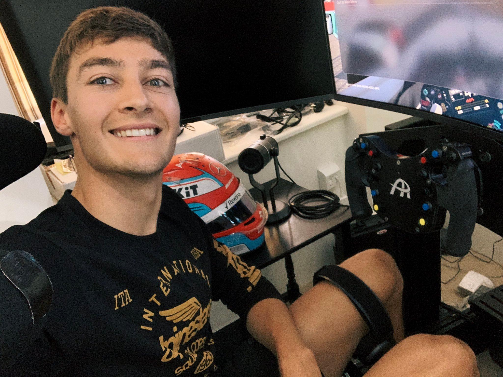 Russell dominated the F1 esports scene after joining, winning four straight virtual races in a row.