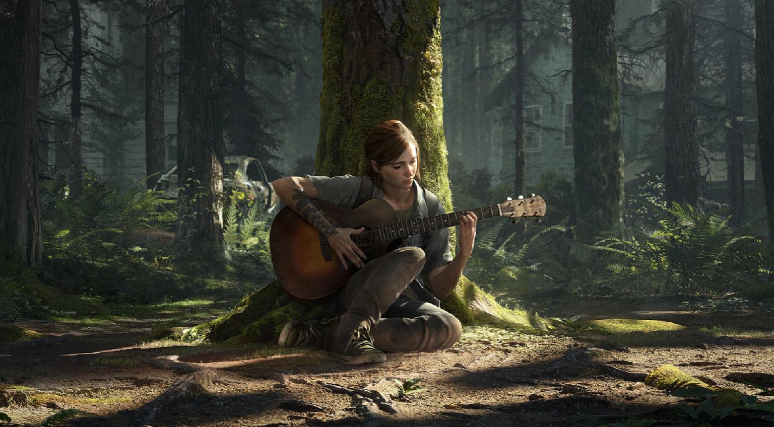 ellie playing guitar the last of us part 2