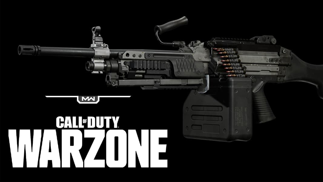 Bruen Mk9 on black background with Warzone logo