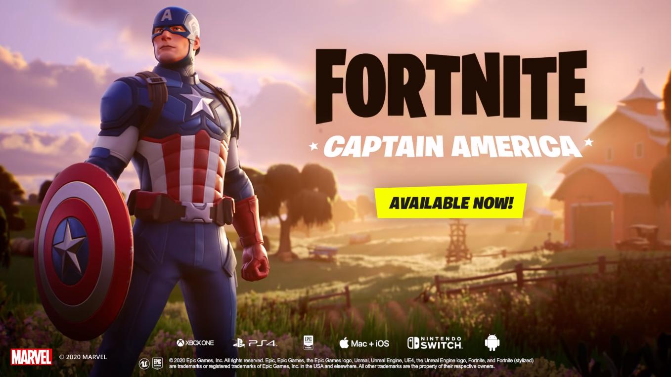 Fortnite shocked fans by dropping a Captain America Marvel Series skin in the daily store on July 2.