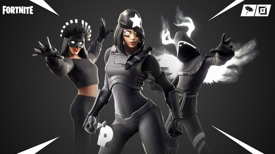The Shadows Rising bundle skins from Fortnite.