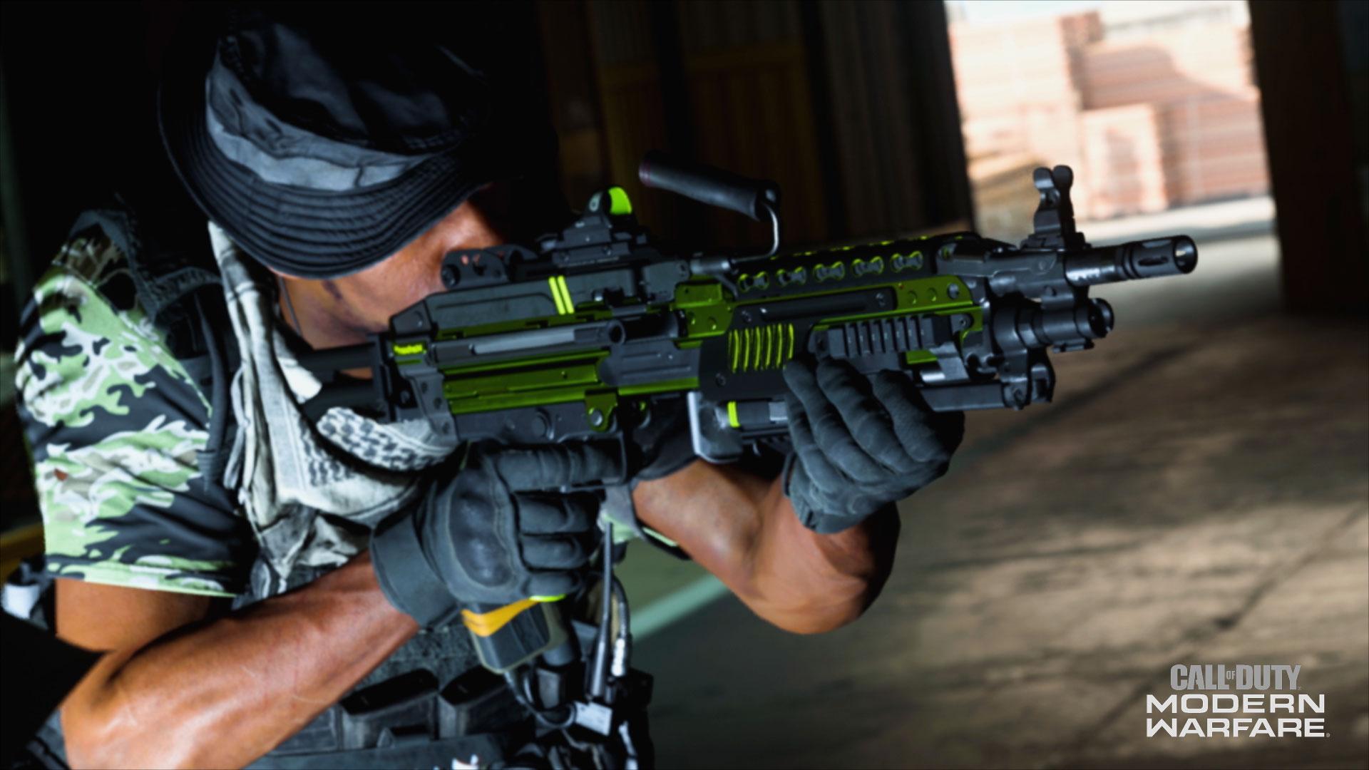 Players firing Bruen MK9 in Modern Warfare.