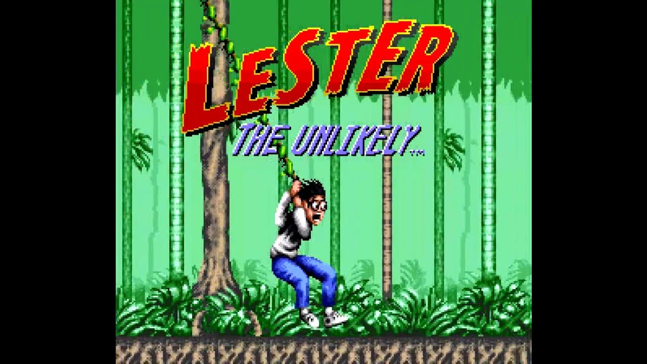 Title screen for Lester the Unlikely