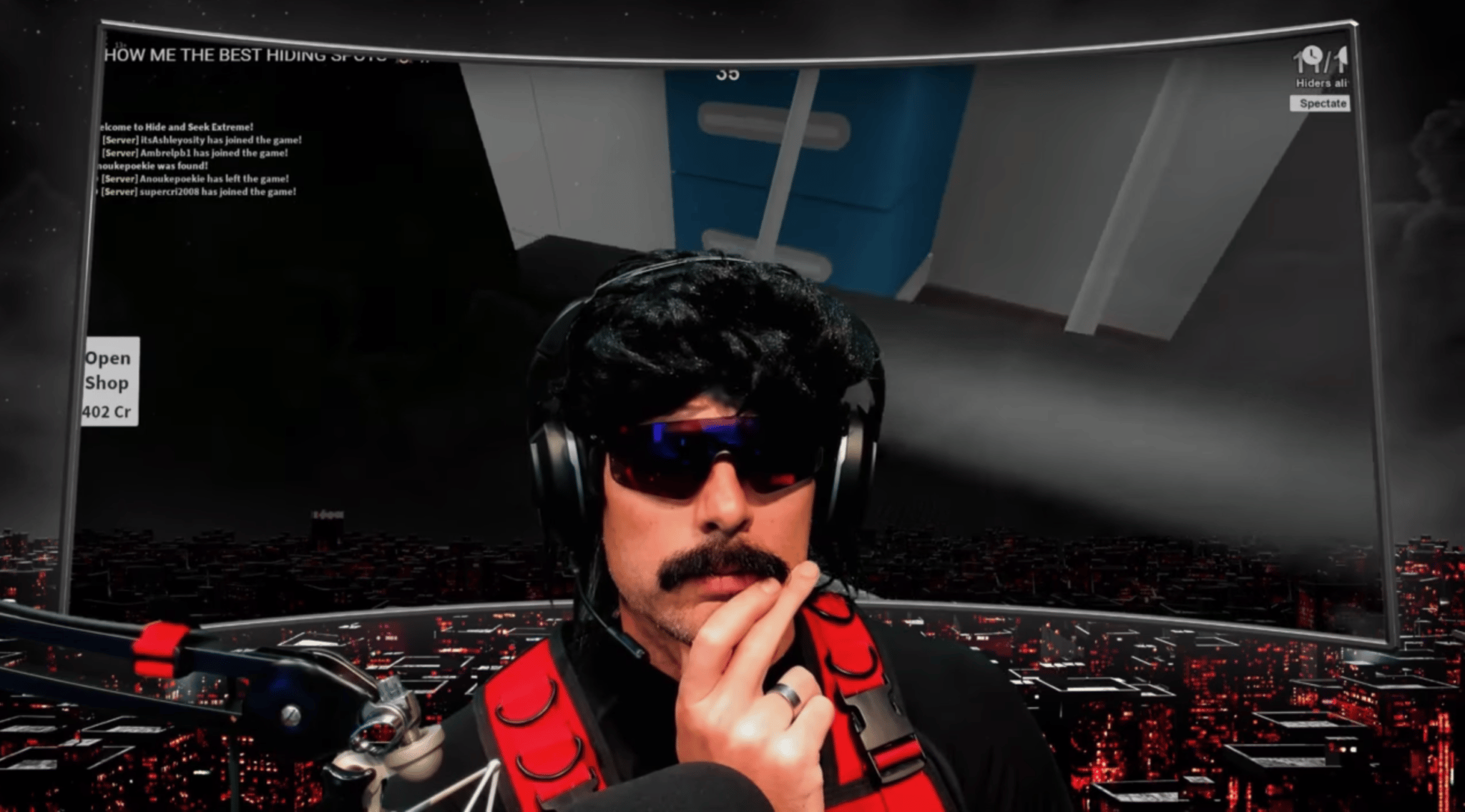 Dr Disrespect during his final Twitch stream on June 25.