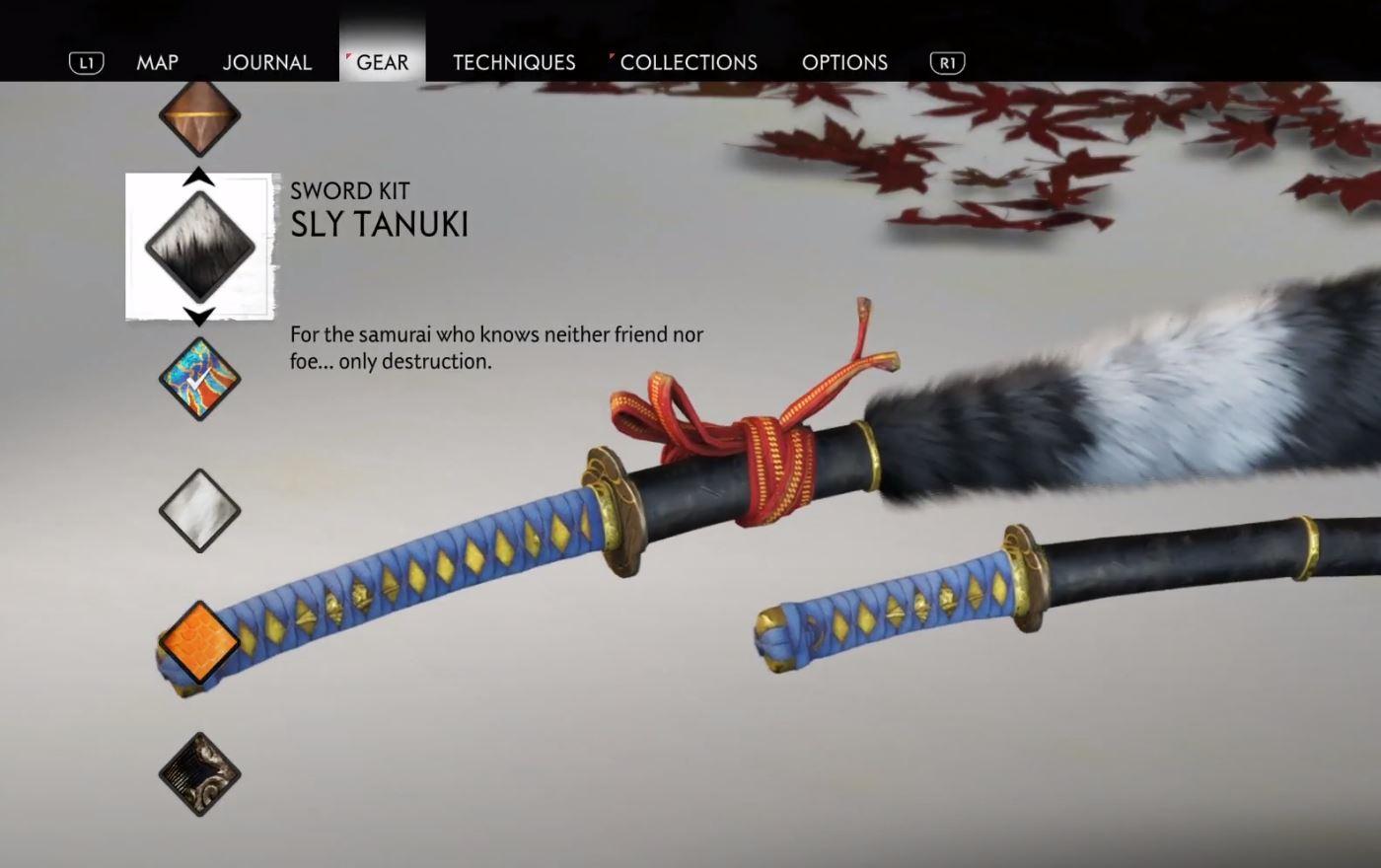 sly tanuki sword ghost of tsushima