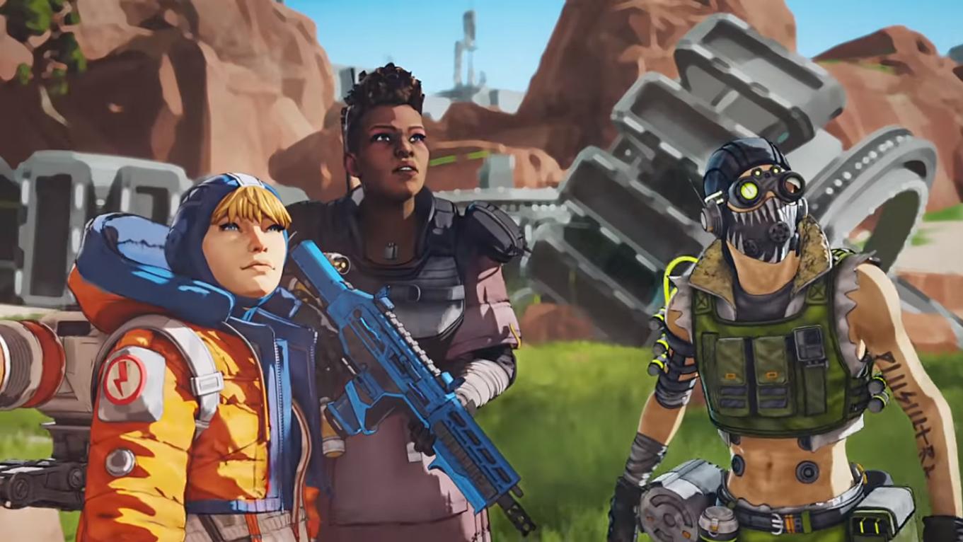 Wattson, Bangalore and Octane from Apex Legends