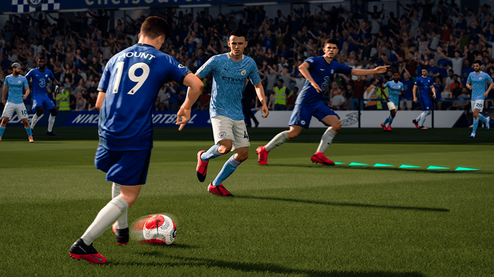 Chelsea and Manchester City in FIFA 21
