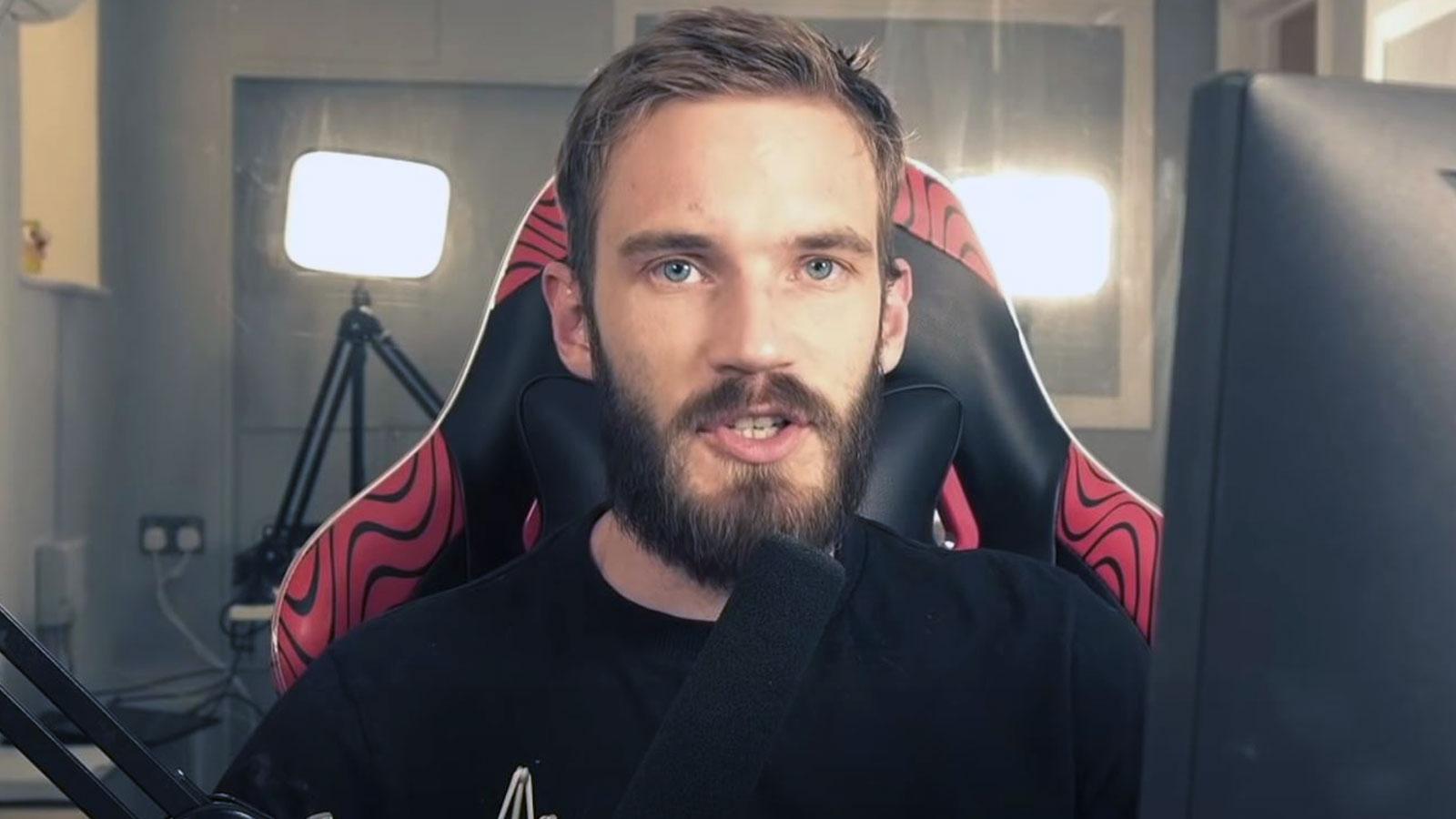 pewdiepie sitting in front of pc