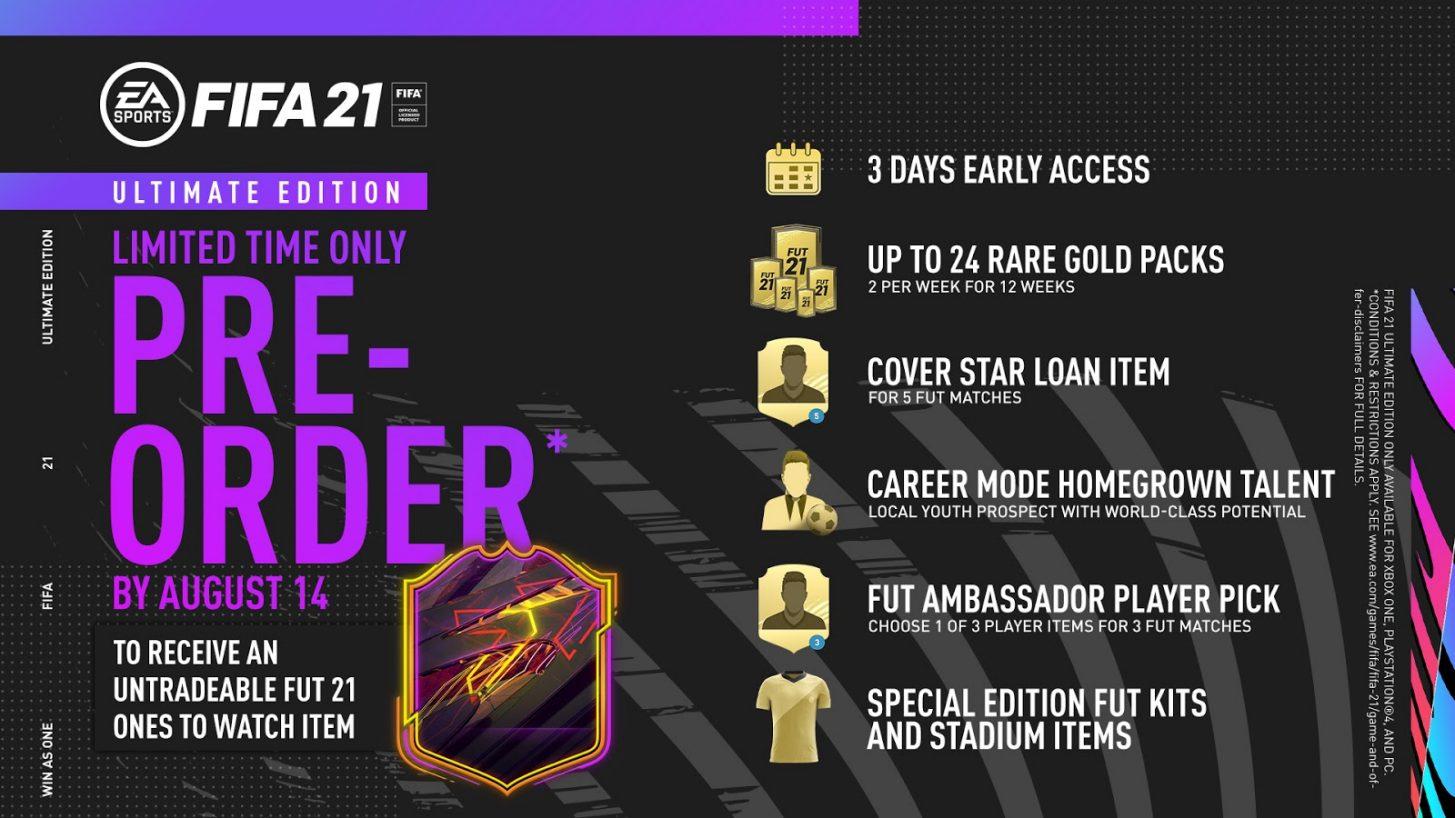 FIFA 21 Ultimate Edition pre-order details
