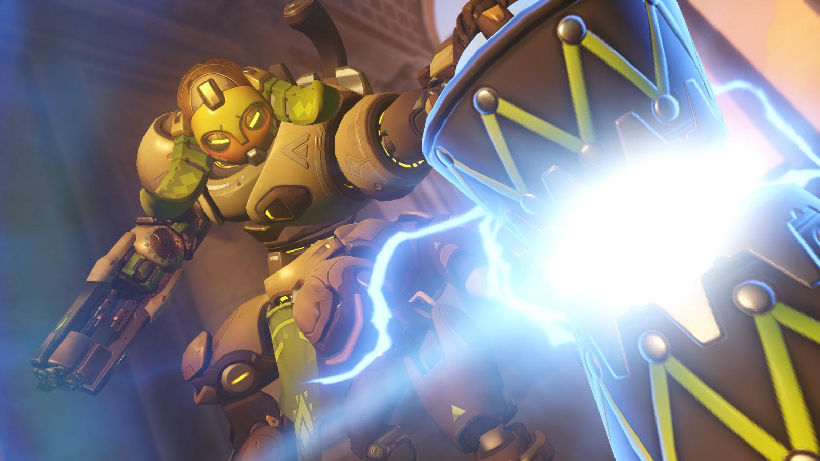 Orisa places down Super Charger in Overwatch