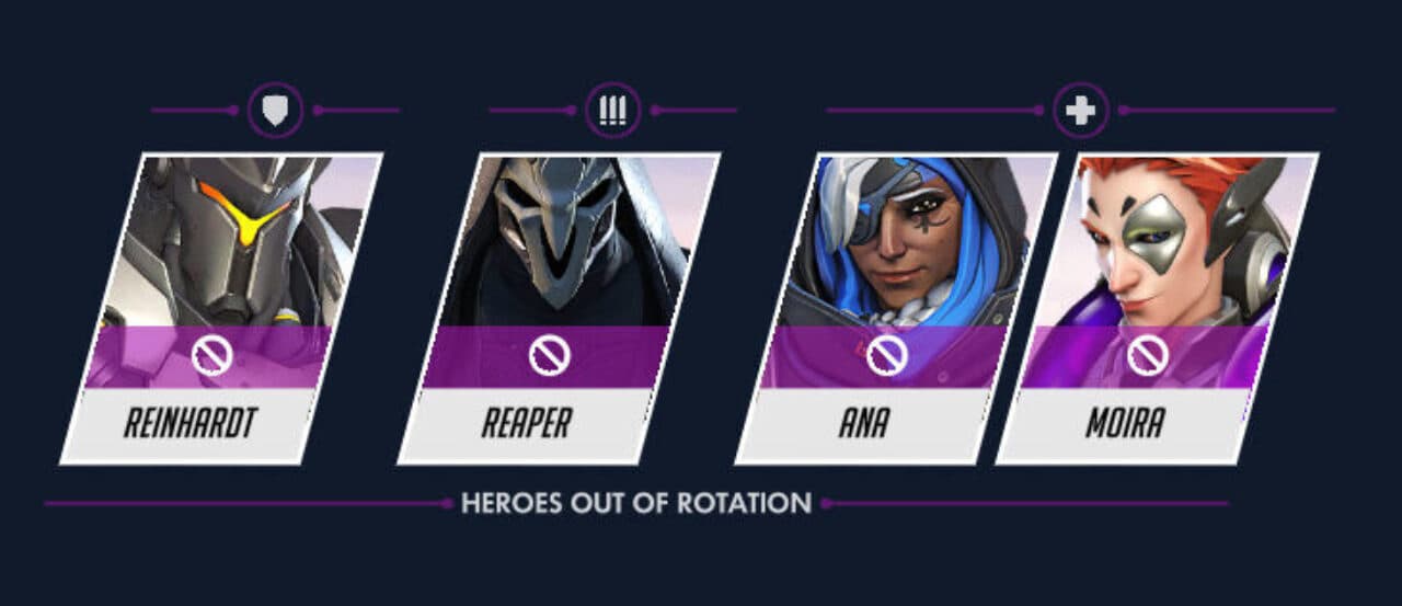 Reinhardt, Reaper, Ana, and Moira banned in Overwatch Hero Pool
