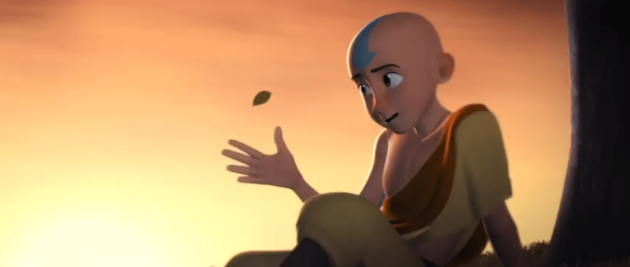avatar aang with leaf