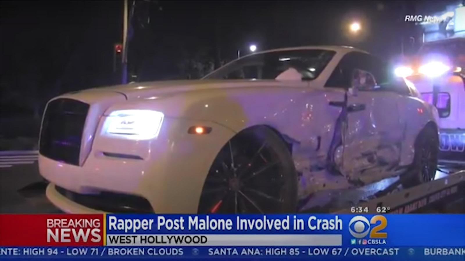 Post Malone Rolls Royce Crash