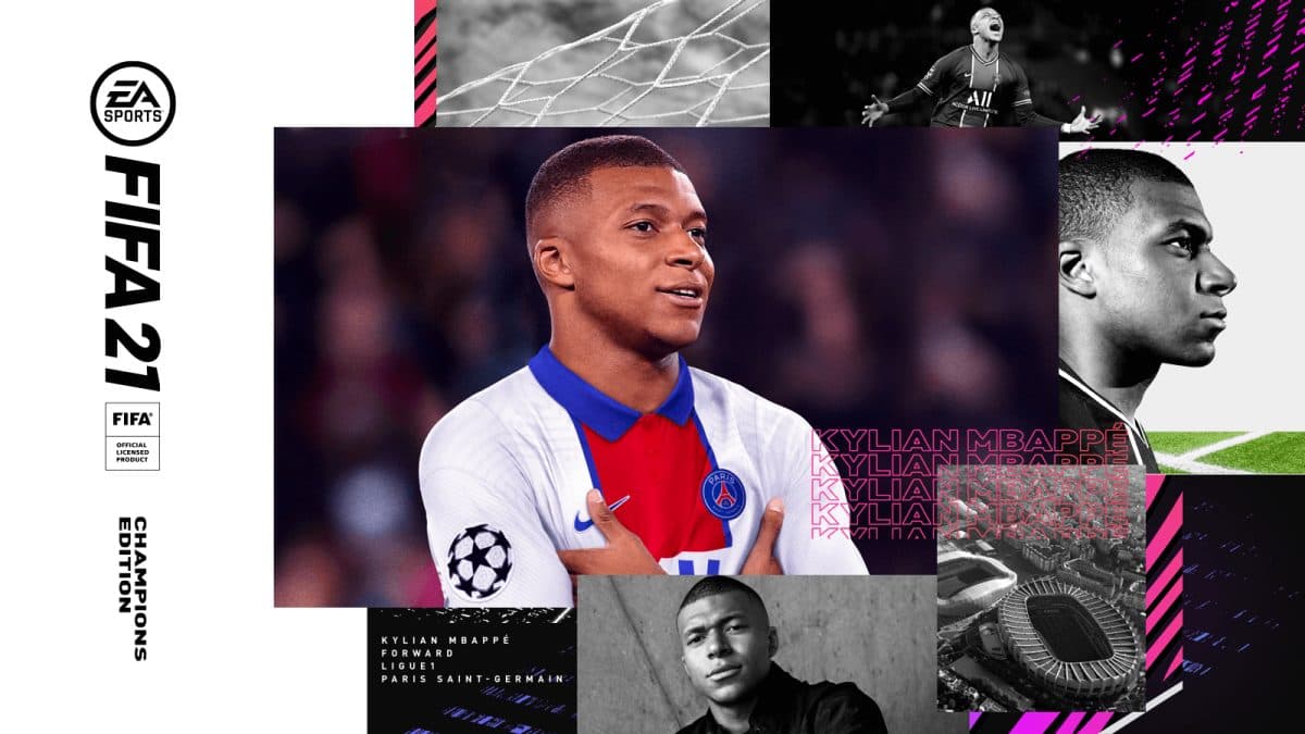 Kylian Mbappe FIFA 21 Champions Edition cover