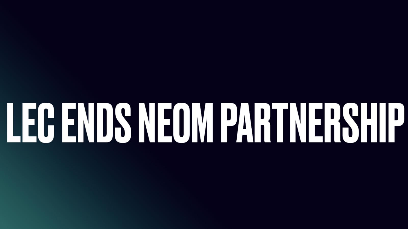 LEC ends NEOM Partnership