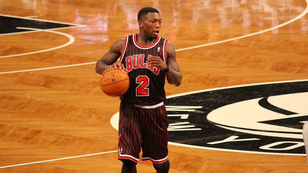 Nate Robinson playing for the Chicago Bulls in the NBA