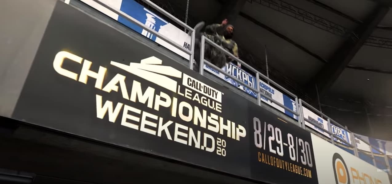 CDL Championship Weekend advert in Warzone Stadium