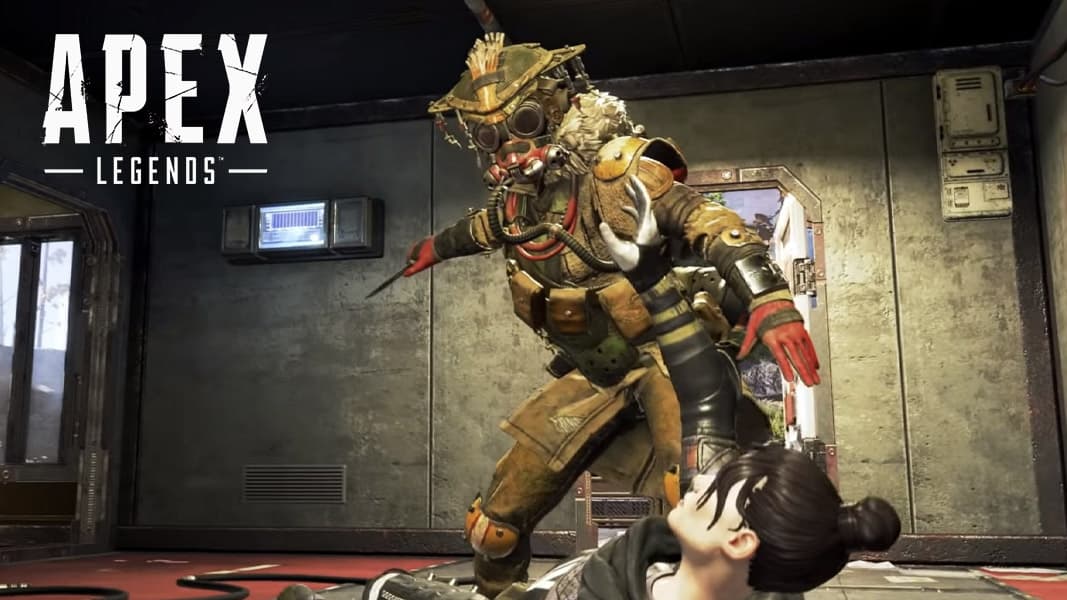 Bloodhound performing a finisher in Apex Legends