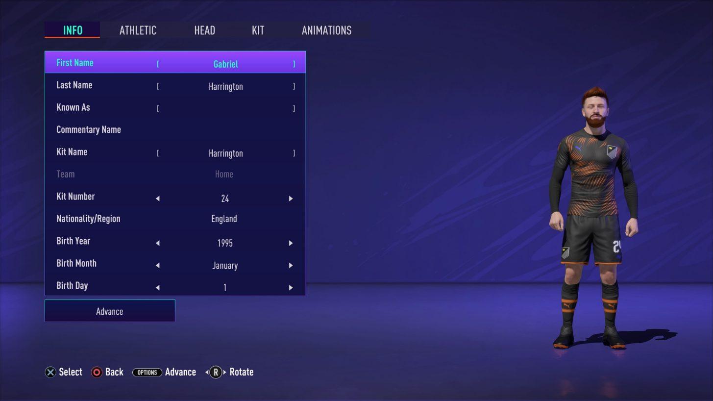 FIFA 21 Pro Clubs AI customisation