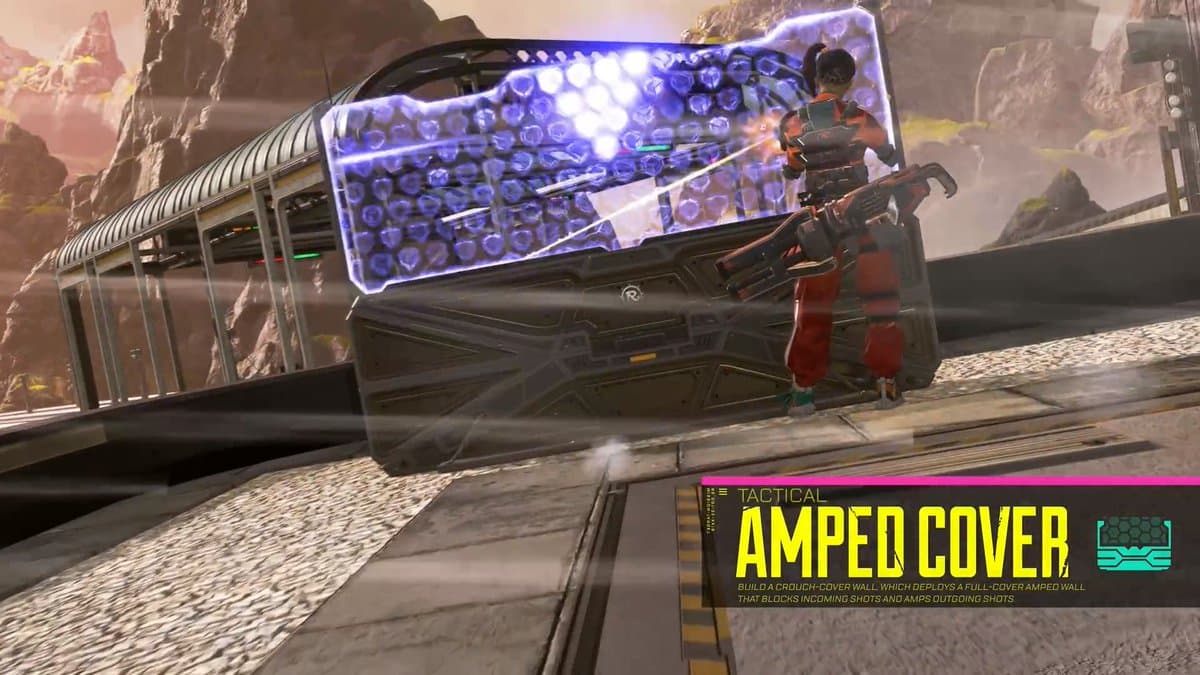 Rampart's amped cover ability in Apex Legends