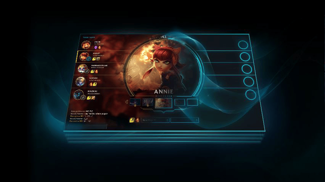 Annie being selected in league of legends champion select