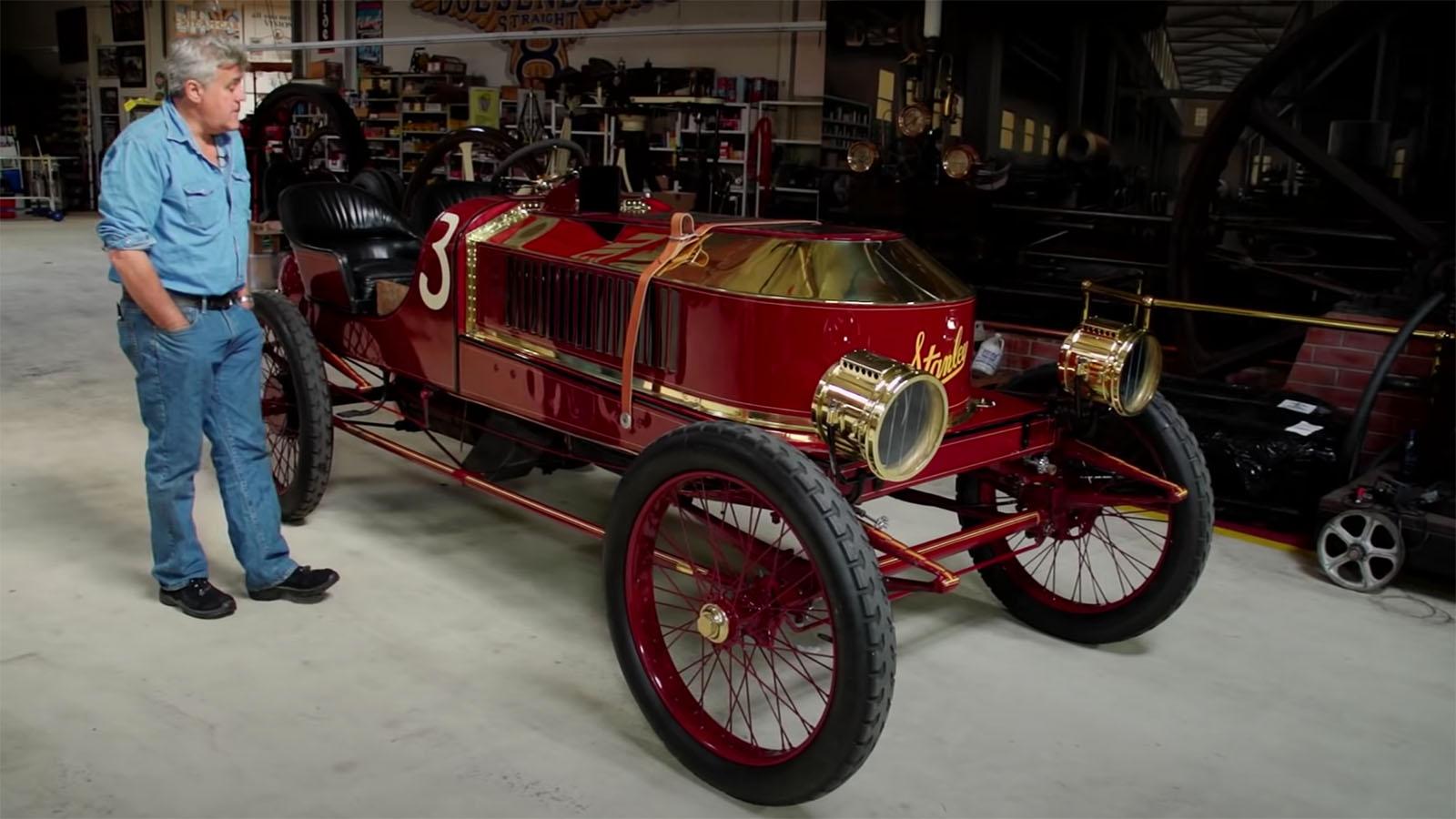 Jay Leno with 1906 Stanley Steamer