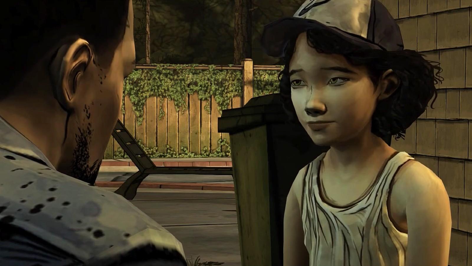 Clem meets Lee in TWD game