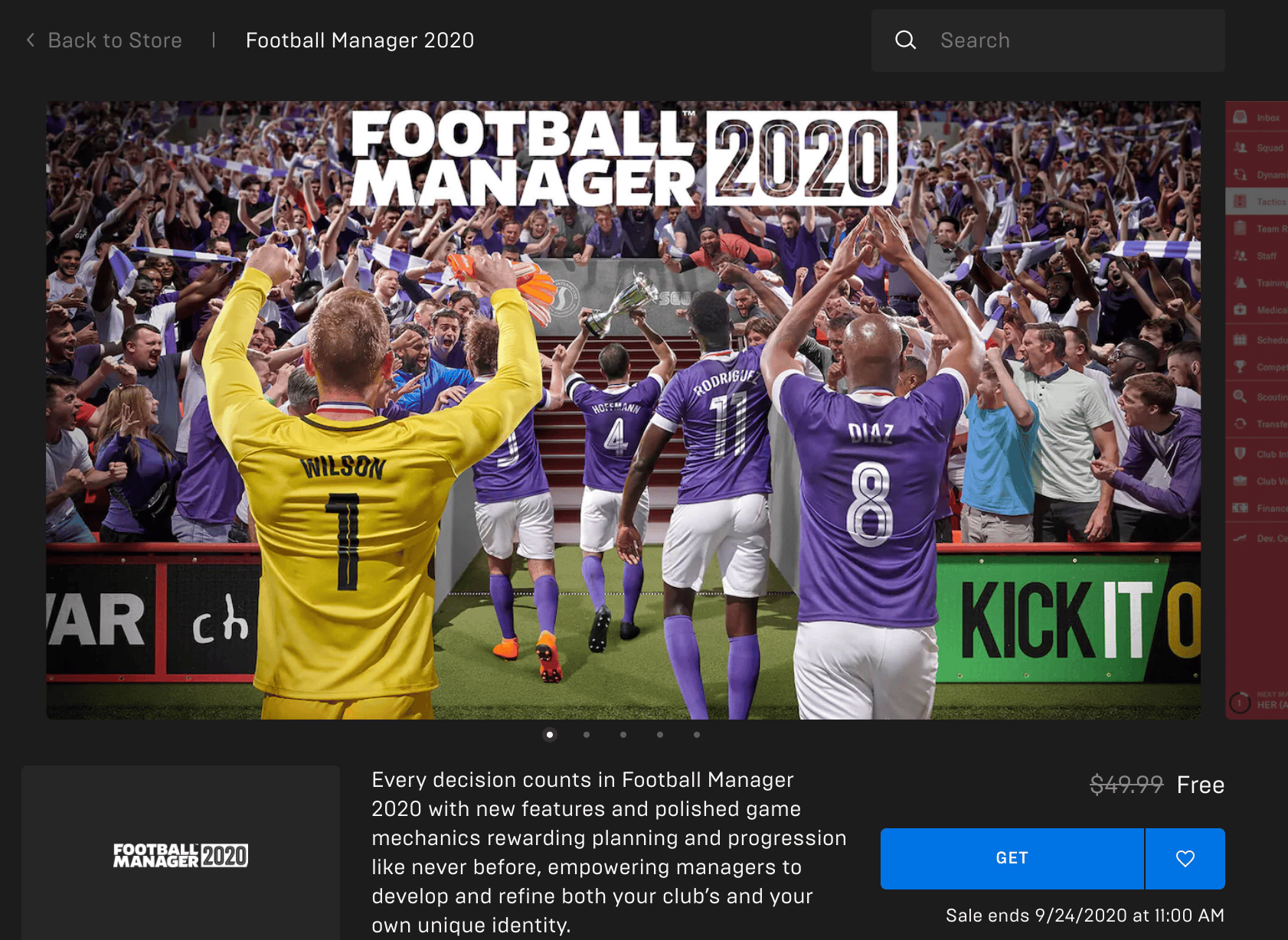 football manager 20 epic games store