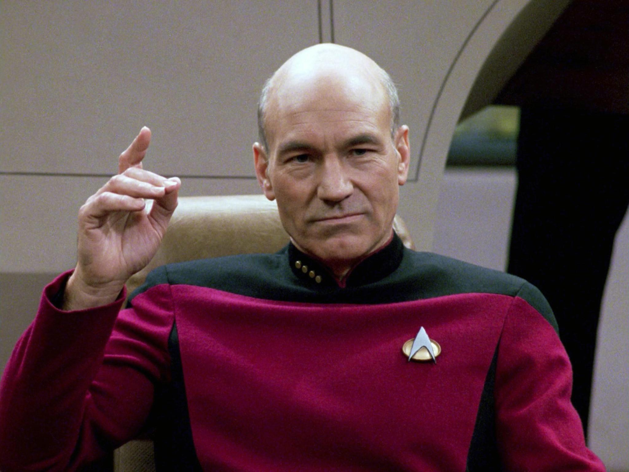 Patrick Stewart played Enterprise captain Jean-Luc Picard from 1987 to 2002, and returned to the role in 2020.