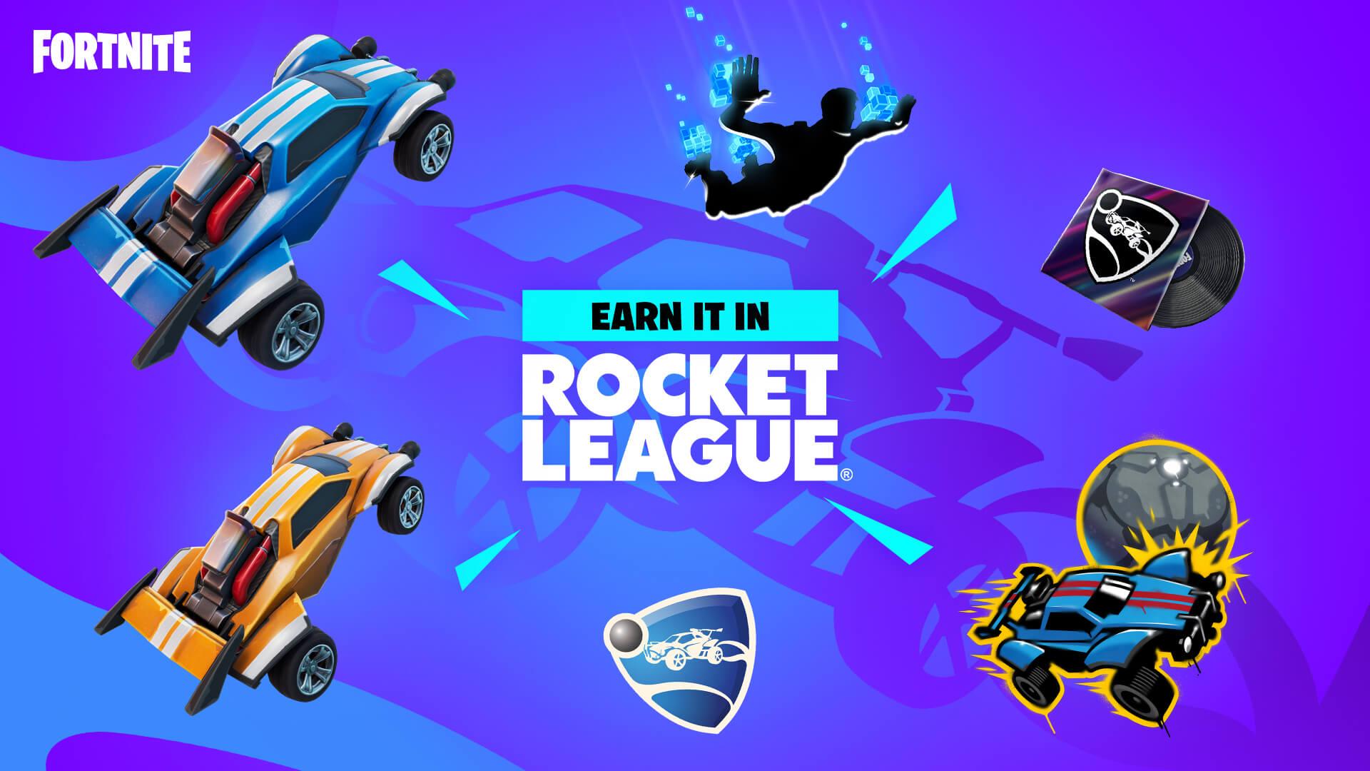 Epic Games rewards for fortnite x rocket league event