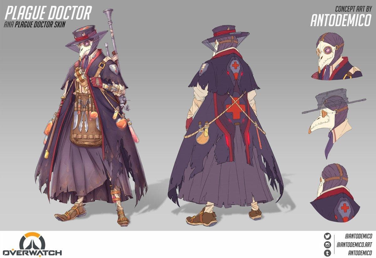 This fan-made Overwatch skin for Ana is perfect for Halloween - Dexerto