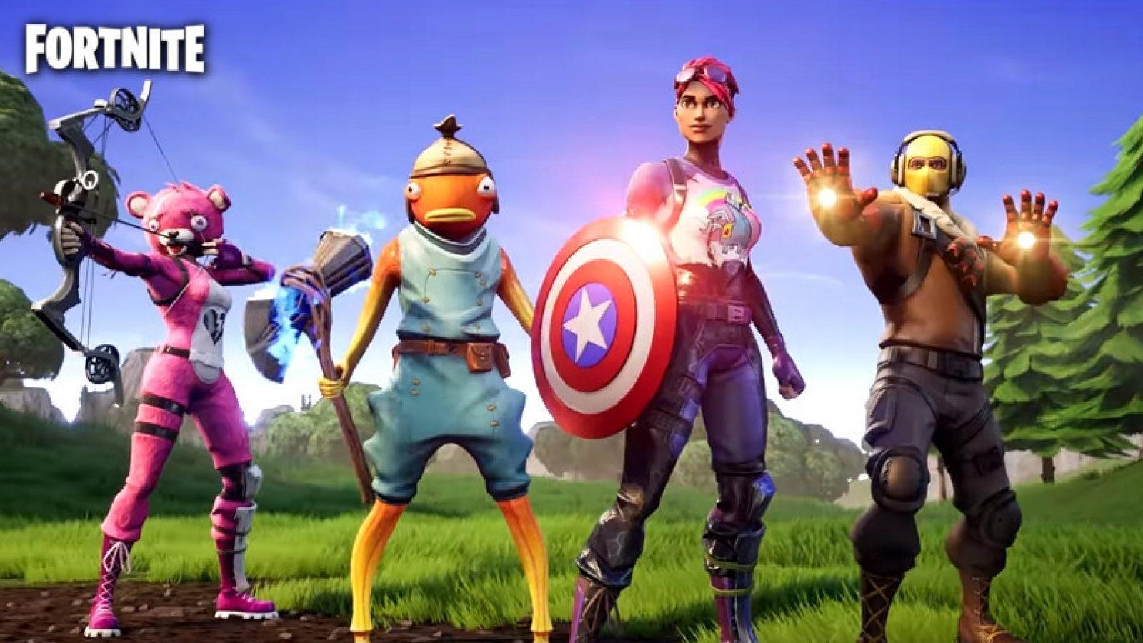 An image of characters from Marvel's Avengers in Fortnite.