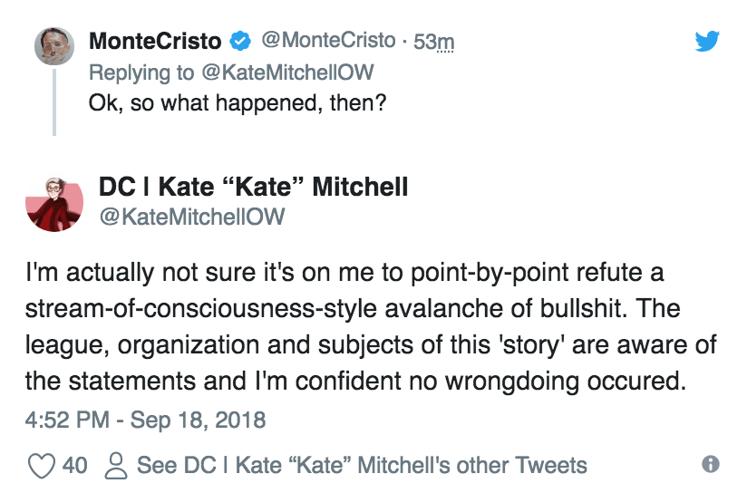 Monte Cristo, Kate Mitchell/Twitter