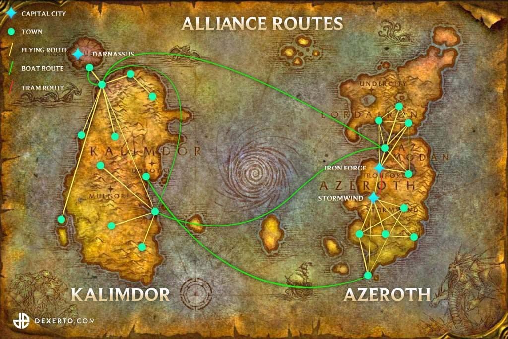 Getting Where You Need To Go In Wow Classic Full Horde And Alliance Travel Route Guide Dexerto