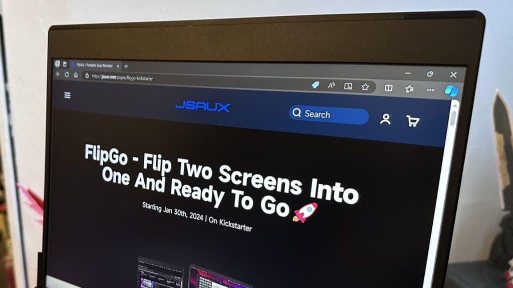 JSAUX Flipgo screen close up