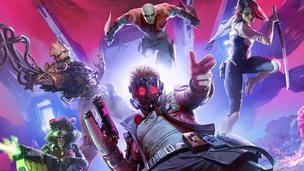 Star Lord and the rest of the Guardians of the Galaxy leap into action.