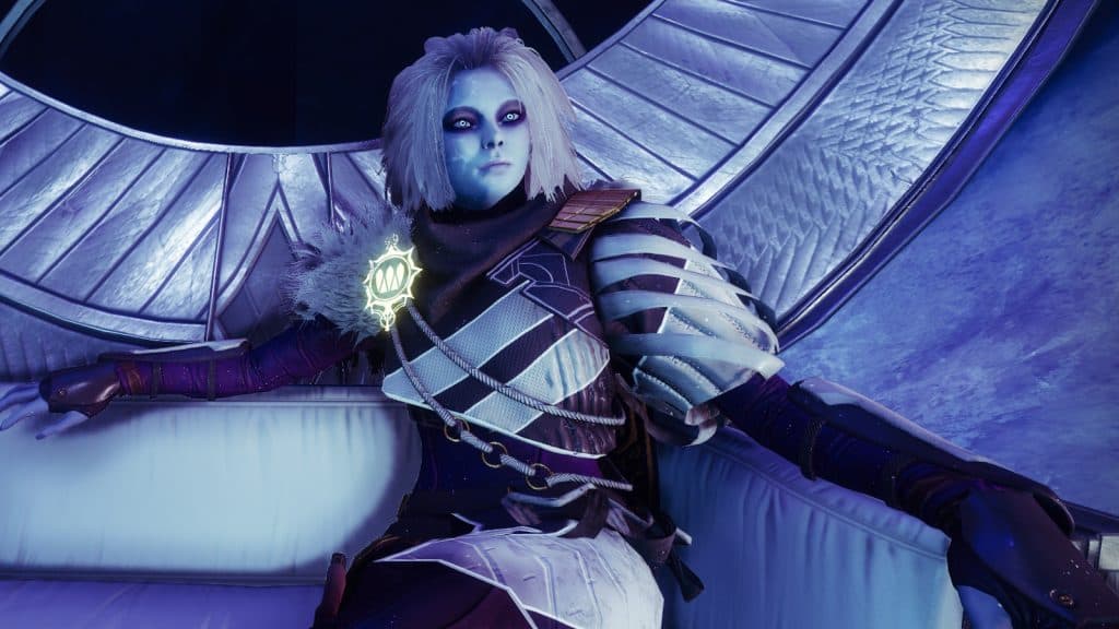 Mara Sov from Destiny 2 as seen in the HELM.