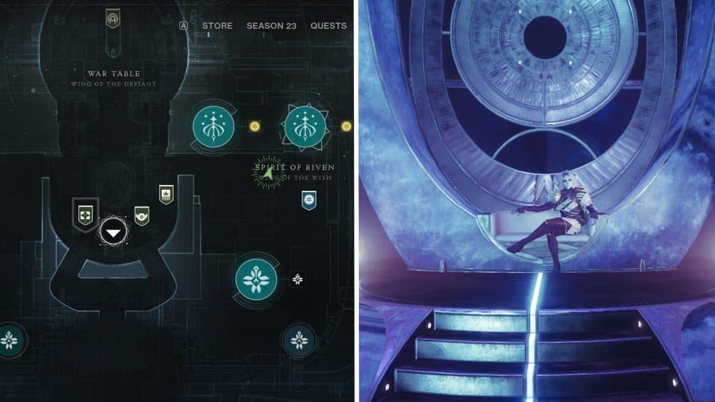 Mara Sov's location in Destiny 2 where Guardians can spend Wish Tokens.