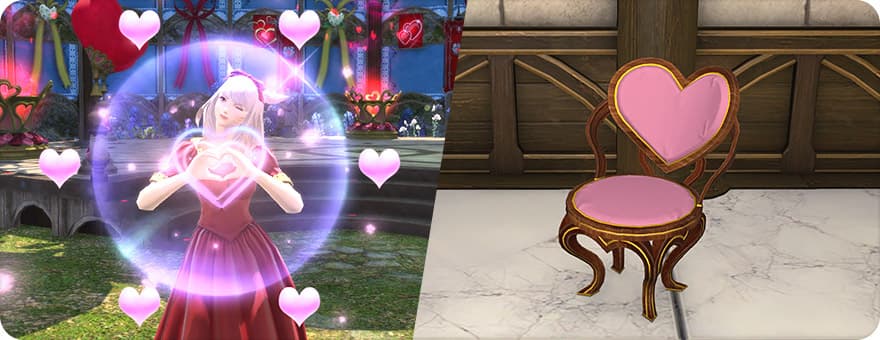FFXIV Valentines Day Emote and Chair