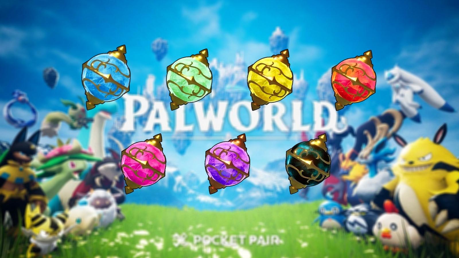 Palworld Cover with Spheres