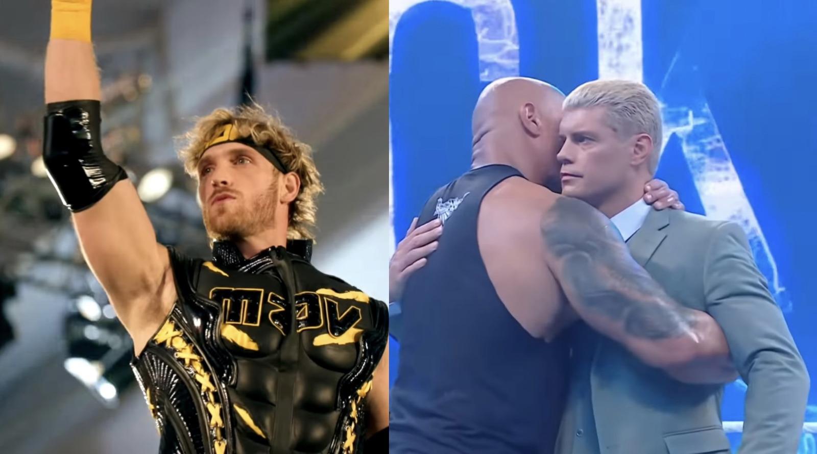 Logan Paul defends Cody Rhodes following The Rock’s return for Wrestlemania